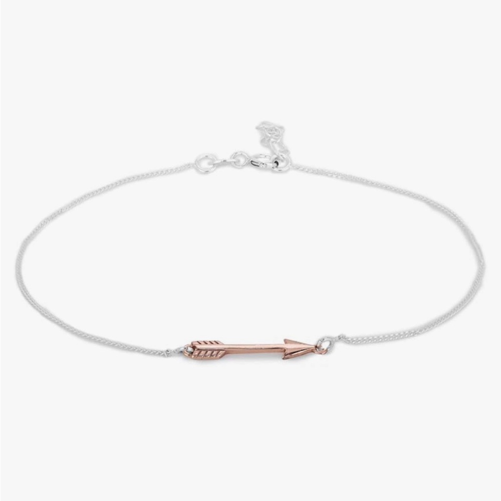📦 Vanbelle Sterling Silver Rose Gold Plated Arrow Anklet